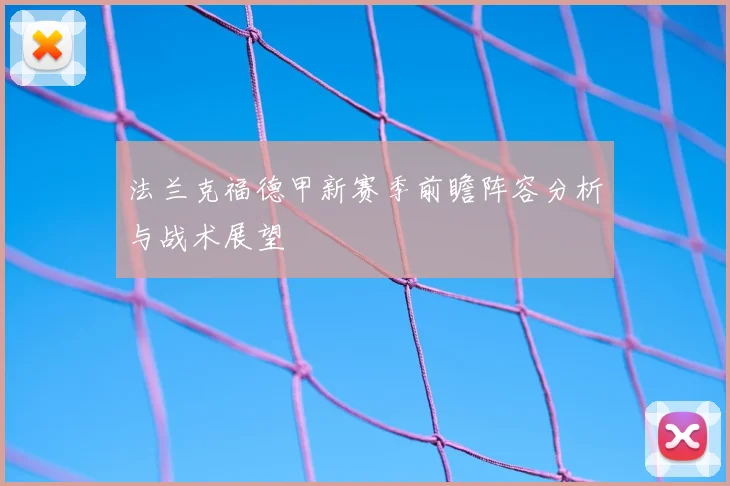 法兰克福德甲新赛季前瞻阵容分析与战术展望